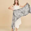 Écharpe en gaze de coton gaufrée Shawl couleur Tie and Dye