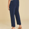 Pantalon ⅞ fluide en coton avec poches Fiona couleur Bleu marine