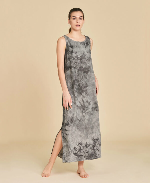 Soldes 45 Robe débardeur longue basique en coton Sylvia couleur Tie and Dye