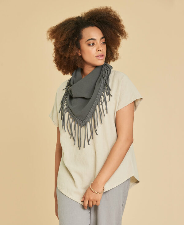 Soldes 62 Accessoire Gaze Coton Triangle couleur Gris Graphite marque Ahuma 0002 » Ahúma 100% Gaze de Coton