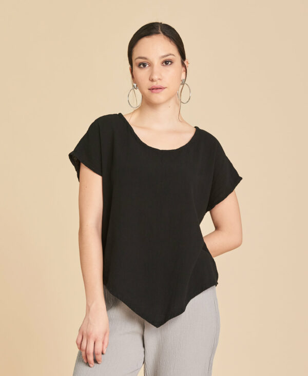 Soldes 27 Haut Gaze Coton Grace couleur Noir Black marque Ahuma 0001 » Ahúma 100% Gaze de Coton