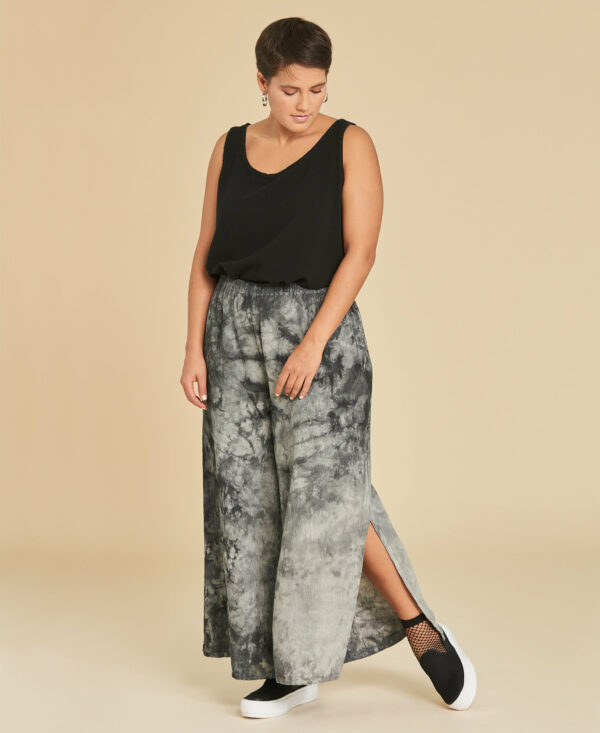 Soldes 54 Pantalon Gaze Coton Kate couleur Tie Dye Washed Black marque Ahuma 0002 » Ahúma 100% Gaze de Coton