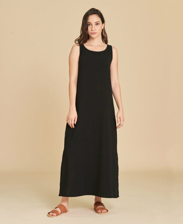 Soldes 41 Robe Gaze Coton Sylvia couleur Noir Black marque Ahuma 0001 » Ahúma 100% Gaze de Coton