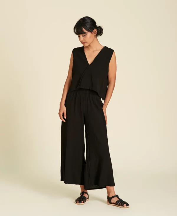 Jupe-culotte 7/8 Emilia en couleur Black