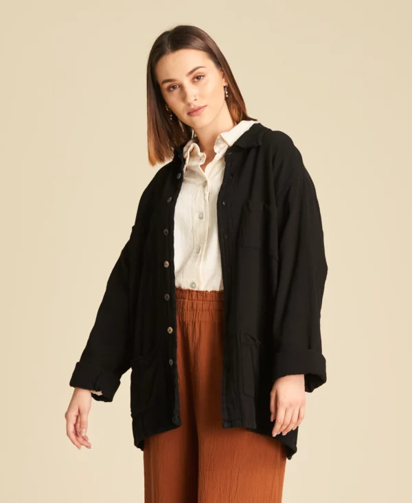 Surchemise en coton Cian couleur Black